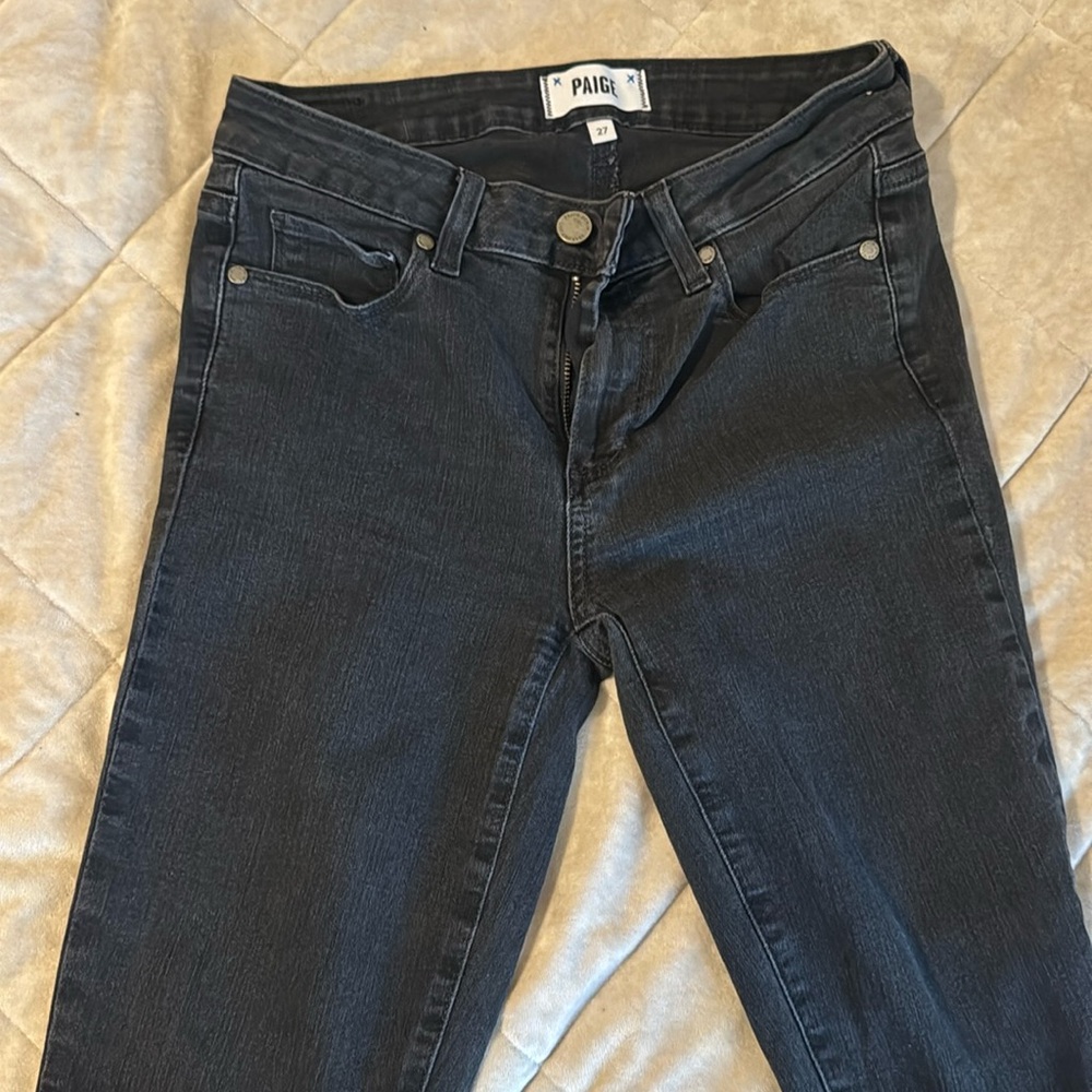 Paige skinny jeans . Size 27 Black/Gray
